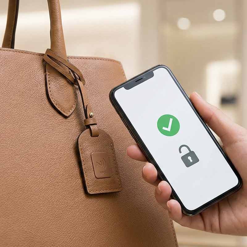 tecnologia NFC per l'autenticazione di un prodotto di lusso